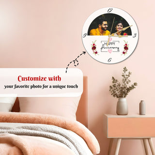 Acrylic Round Theme Wall Clock with Your Favorite Picture Printed.