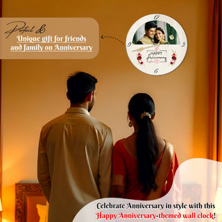 Acrylic Round Theme Wall Clock with Your Favorite Picture Printed.