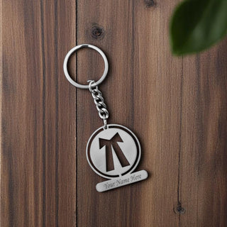 Personalized Stainless Steel Keychain with Engraved Name – Custom Gift for Professionals.