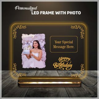 ACRYLIC LED PHOTO FRAME – CUSTOMIZABLE WITH YOUR PHOTO & WISHES.