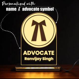 Customized Advocate LED Desk Lamp with Name & Advocate Symbol