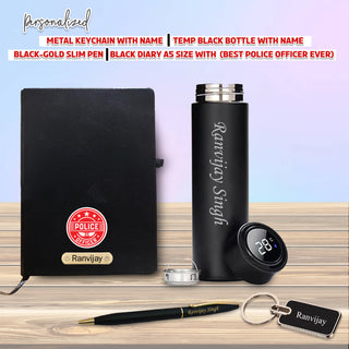 Customized Officer Gift Set: Pen, A5 Diary & Pen Stand.