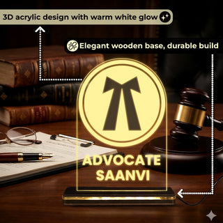 Customized Advocate LED Desk Lamp with Name & Advocate Symbol
