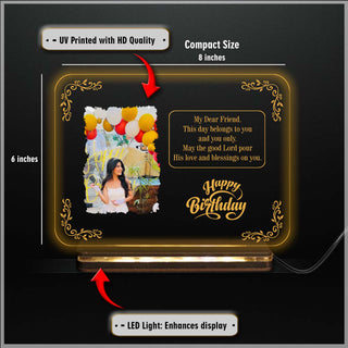 ACRYLIC LED PHOTO FRAME – CUSTOMIZABLE WITH YOUR PHOTO & WISHES.