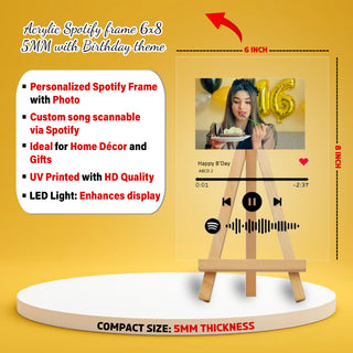 Birthday Combo: Personalized Acrylic Spotify Frame & Women's Clutch.