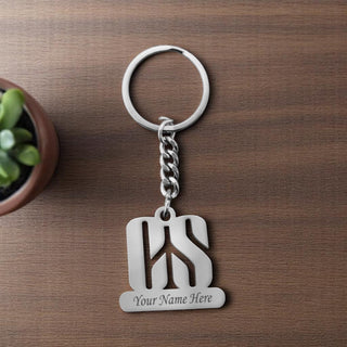 Personalized Stainless Steel Keychain with Engraved Name – Custom Gift for Professionals.