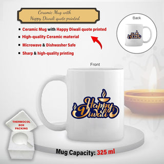 Diwali Gift Set - Crystal Pen, Keychain, Coffee Mug & Leather Diary.