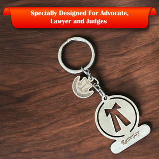 Custom Stainless Steel Keychain with Name Engraving – Profession-Themed Design