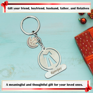 Custom Stainless Steel Keychain with Name Engraving – Profession-Themed Design