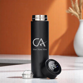 Temperature Water Bottle with CA symbol & Name Engraved.