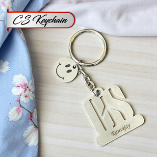 Custom Stainless Steel Keychain with Name Engraving – Profession-Themed Design