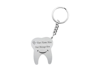 Personalized Stainless Steel Keychain with Engraved Name – Custom Gift for Professionals.