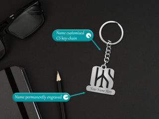 Personalized Stainless Steel Keychain with Engraved Name – Custom Gift for Professionals.
