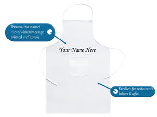 Personalized Unisex Chef Apron With Name/Quote/Wishes/Message Printed.