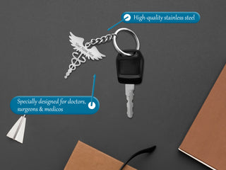 Personalized Stainless Steel Keychain with Engraved Name – Custom Gift for Professionals.