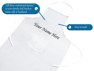 Personalized Unisex Chef Apron With Name/Quote/Wishes/Message Printed.
