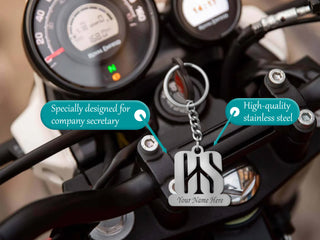 Personalized Stainless Steel Keychain with Engraved Name – Custom Gift for Professionals.
