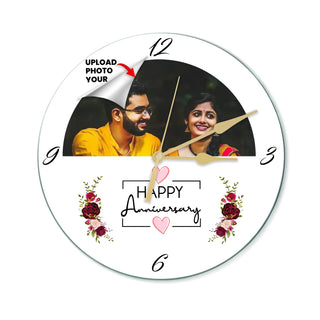 Acrylic Round Theme Wall Clock with Your Favorite Picture Printed.