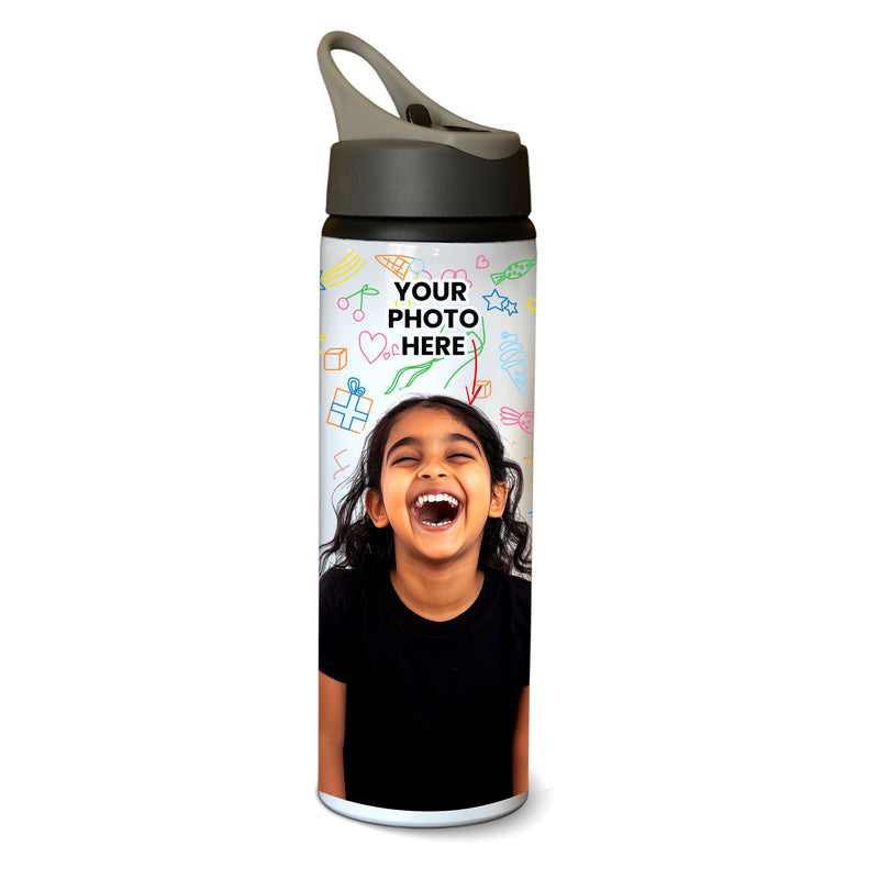 Personalized Water Bottle – Custom Photo Printed with Name