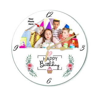 Acrylic Round Theme Wall Clock with Your Favorite Picture Printed.