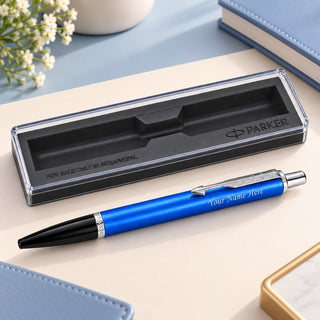 Personalized Blue Parker Ball Pen with Name | Premium Customized Pen for Men & Women | Corporate Gift