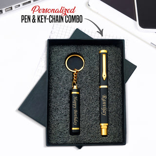 Customized Pen and Keychain Gift Set.