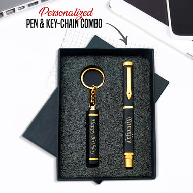 Customized Pen and Keychain Gift Set.