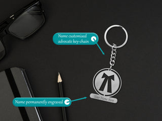 Personalized Stainless Steel Keychain with Engraved Name – Custom Gift for Professionals.