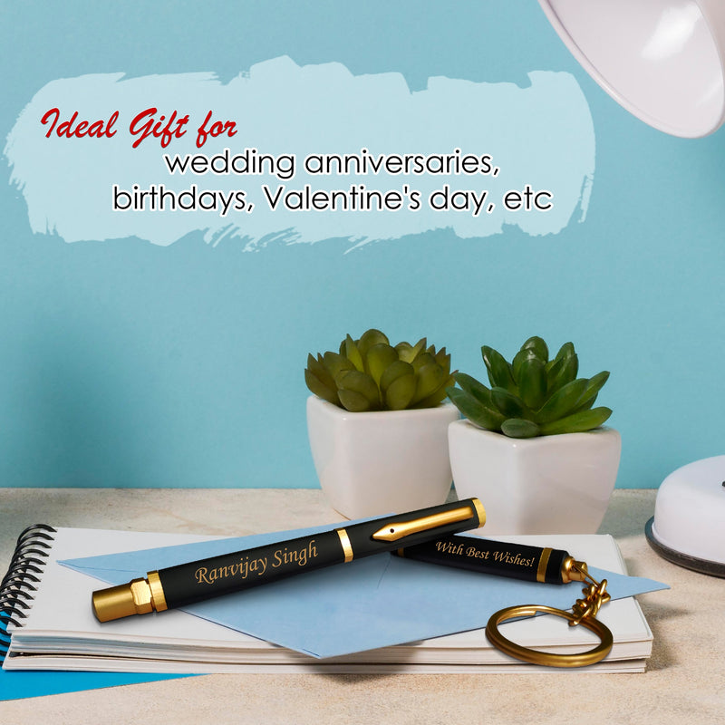 Customized Pen and Keychain Gift Set.