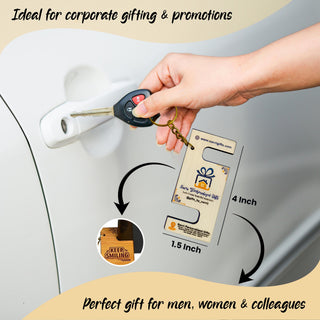 Customized Wooden Mobile Stand Keychain.