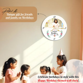 Acrylic Round Theme Wall Clock with Your Favorite Picture Printed.