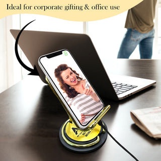 Custom Name Engraved Mobile Holder – Perfect for Office Gifting.