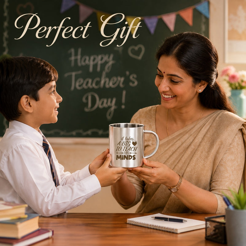 Stainless Steel Mug for Teacher's with Inspiring Quote Engraved.