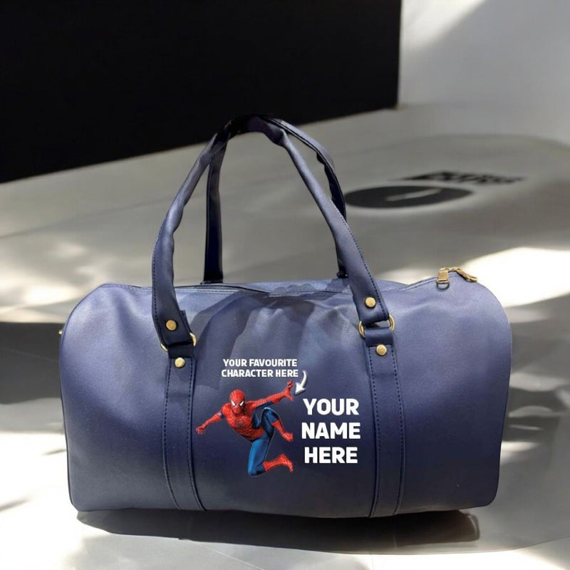 Personalized Kids' Leather Duffle Bag – Custom Name & Character