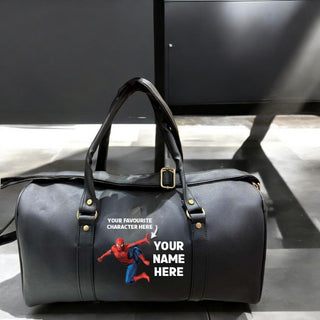 Personalized Kids' Leather Duffle Bag – Custom Name & Character