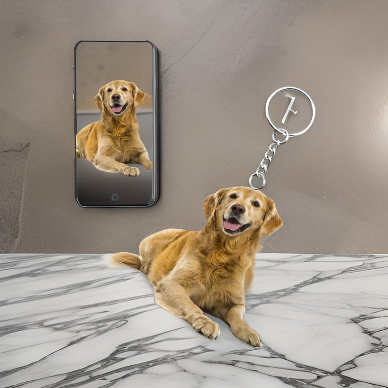 Acrylic Pet Keychain with Your Pet's Image