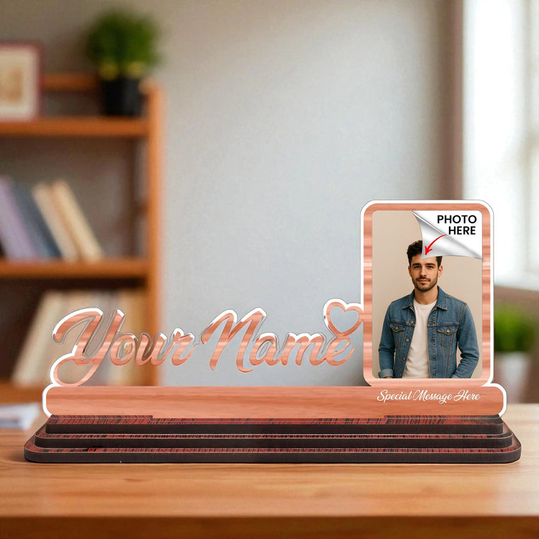 Acrylic Photo Cutout with Name– Custom Photo Design.