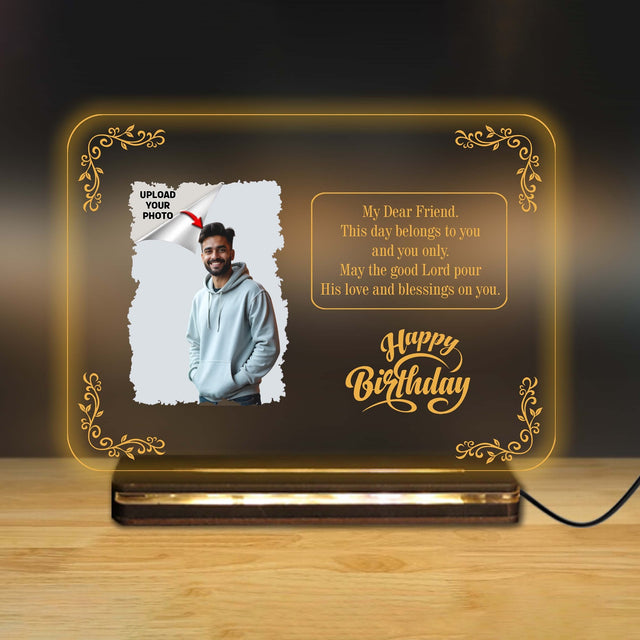 ACRYLIC LED PHOTO FRAME – CUSTOMIZABLE WITH YOUR PHOTO & WISHES.