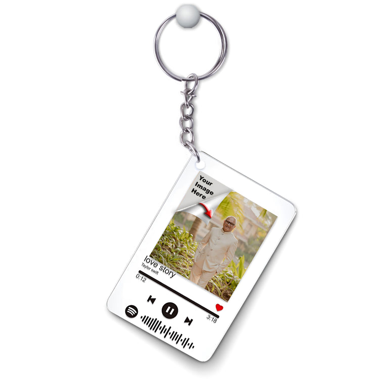 Custom Spotify Keychain with Photo & Scannable QR Code