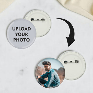 Round Shape Badge With Design Printed.