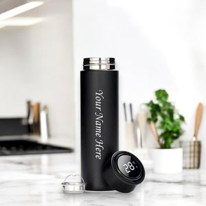 Personalized Temperature Bottle Black