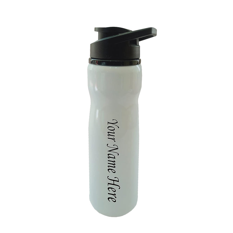 Personalized Glossy Sipper Water Bottle with Name Engraved.