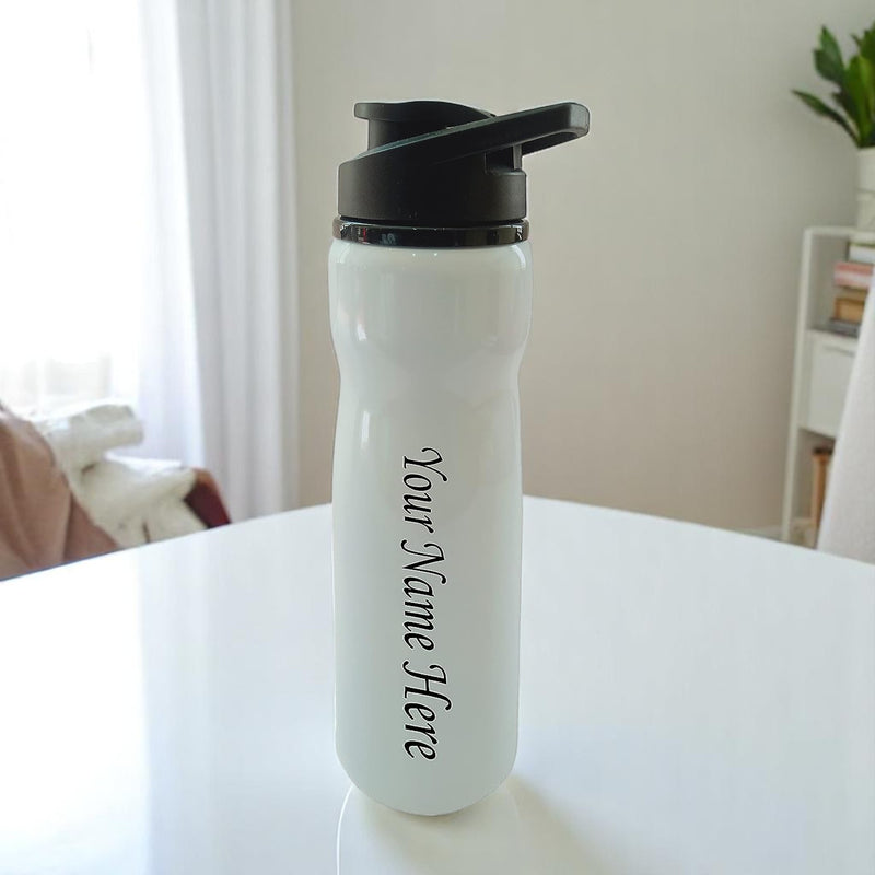 Personalized Glossy Sipper Water Bottle with Name Engraved.