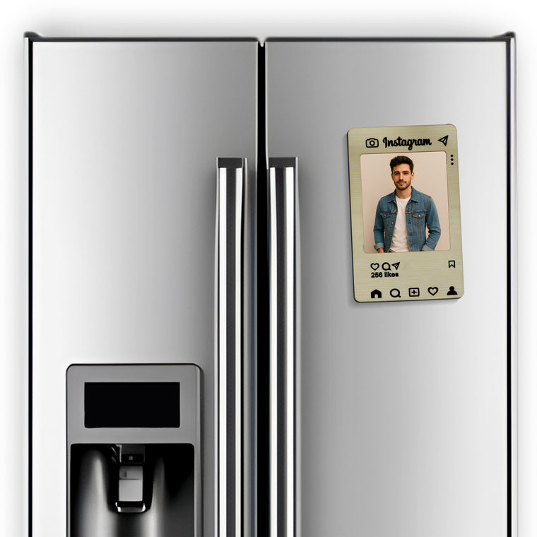 Custom Instagram-Style Fridge Magnets – Personalized Photo Insert.