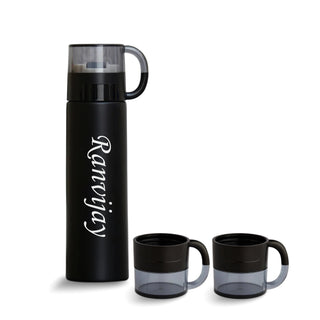 Customized Insulated Flask 3 Cup Set (500 ml) | Name & Company Logo Engraved