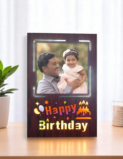 Personalized LED Happy Birthday Frame with Your Favorite Pictures Printed
