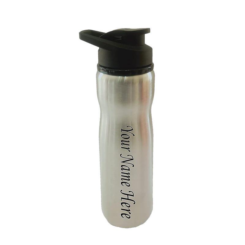 Personalized Glossy Sipper Water Bottle with Name Engraved.