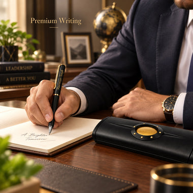Customized Black Roller Pen with Name Engraved & Box | Personalized Pen Gift for Men & Women