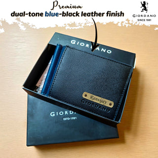 Customized Giordano Money Clip Wallet (Blue-Black)