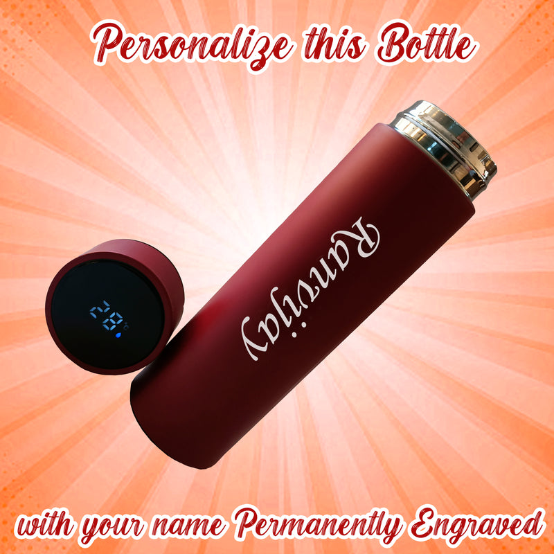 Personalized Temperature Bottle Black